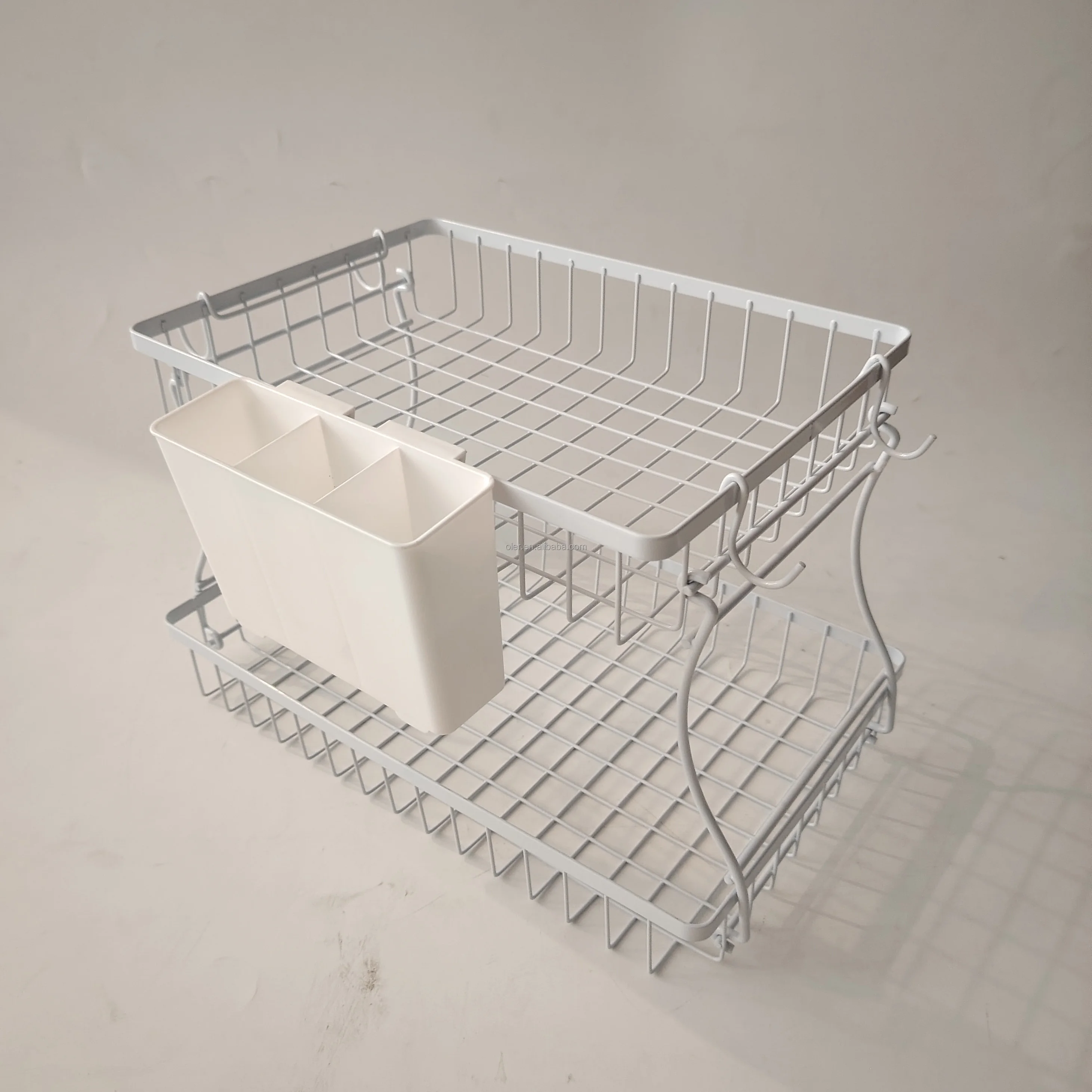 Countertop Organizer Fruit -And-Vegetable-Basket-Display-Stand Metal Wire Fruit Bowl Kitchen 2-Tier Fruit Storage Basket