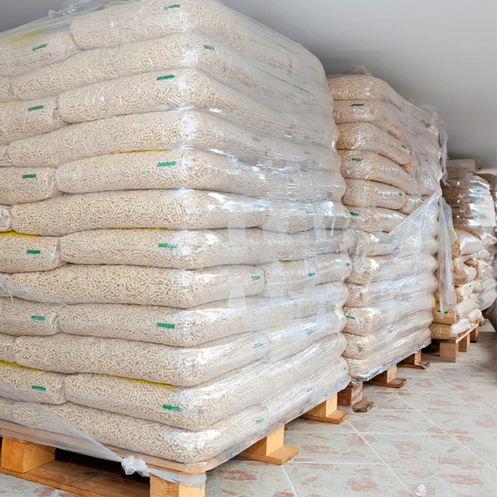 High Quality ECO FUEL  bamboo pellet romania 15kg Plastic Bags wood pellet for cooking stove