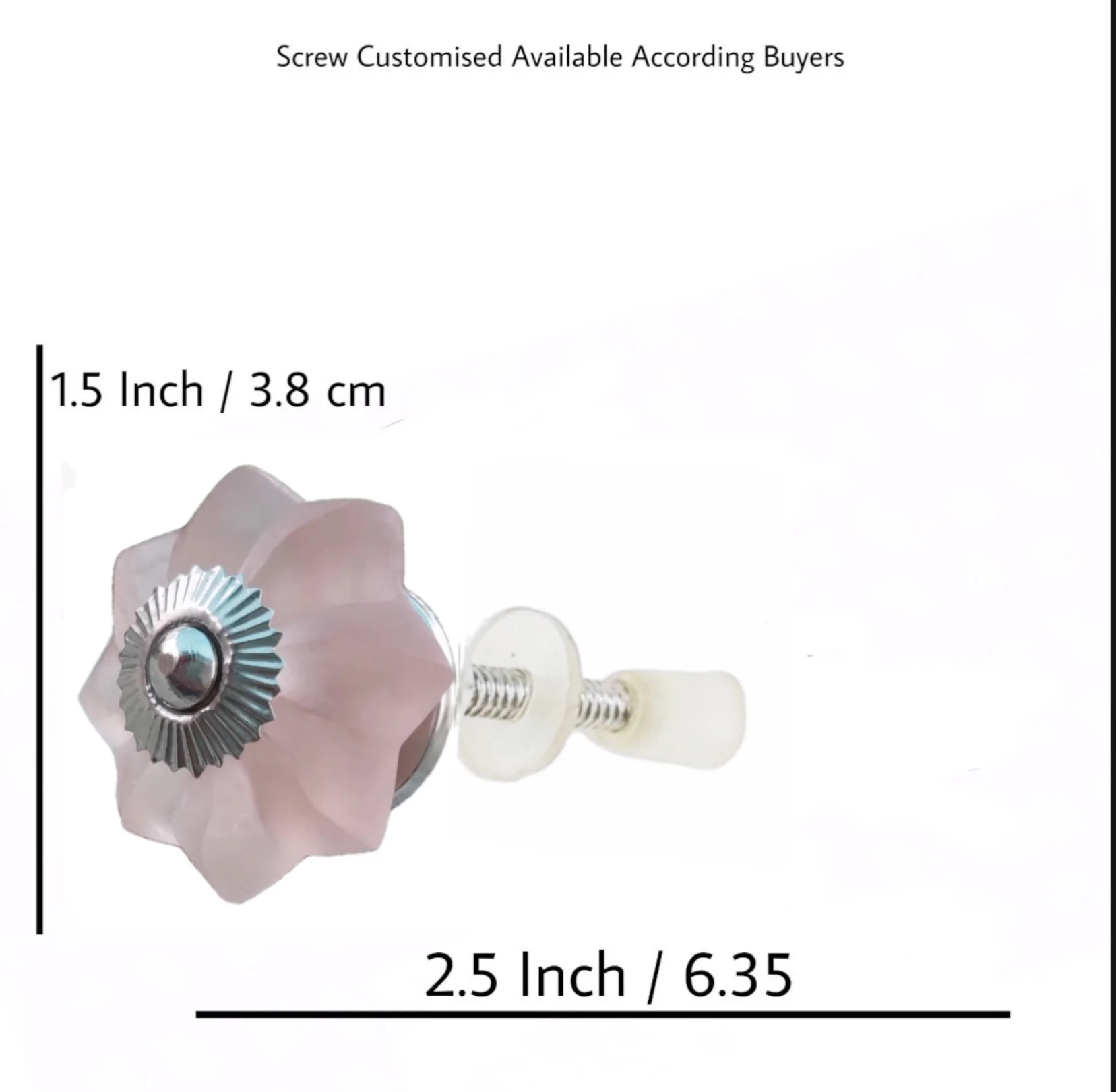 European Luxury Crystal Frosted Glass Furniture cabinet drawer door Knobs Handle & Pull [CRK 125]