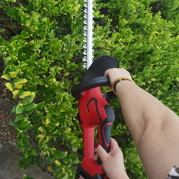 510mm Steel Blade Battery and Charger Electric Cordless Hedge Trimmer