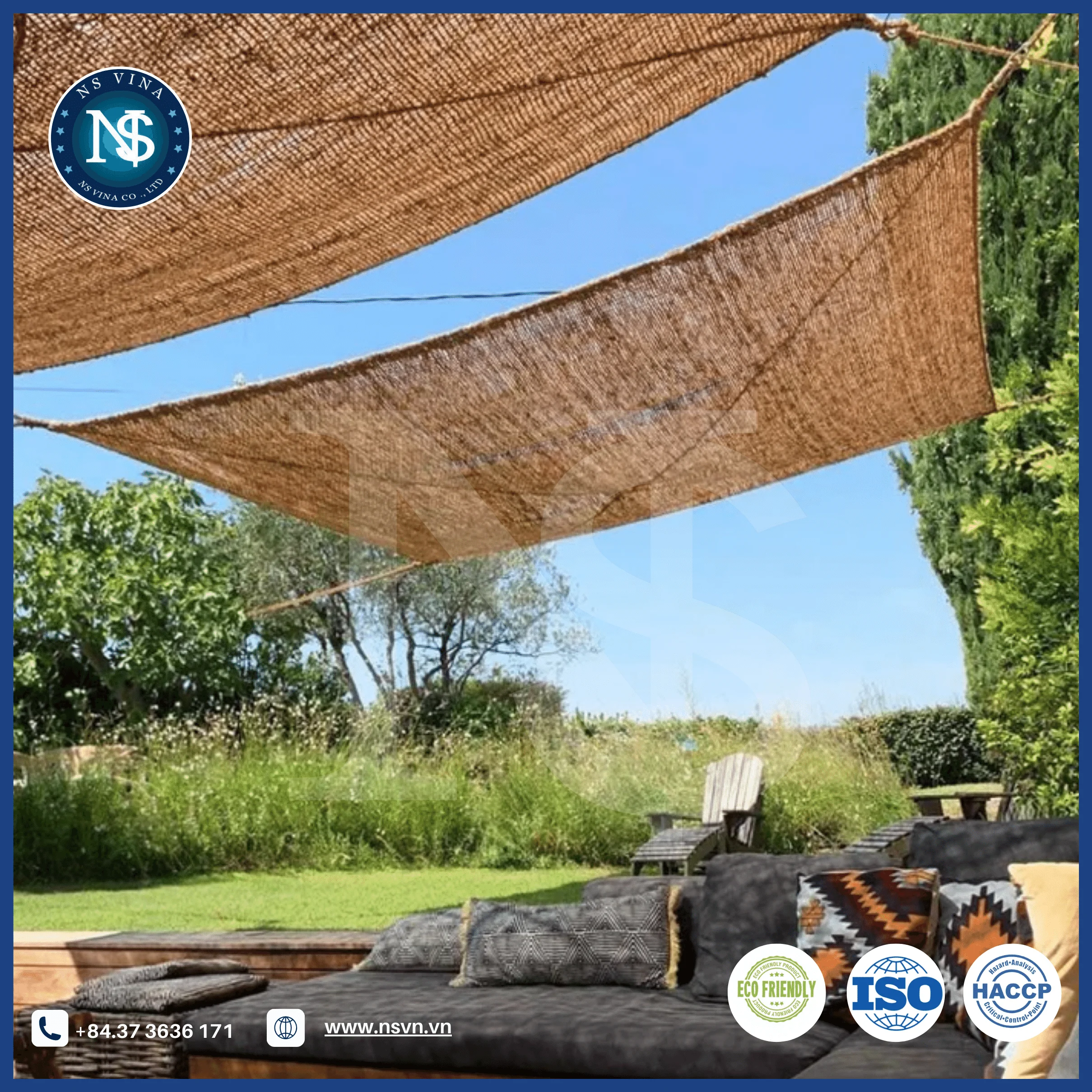 Оптовая продажа кокоовый коврик/кокоса из волокна солнцезащитный козырек для наружного пространства