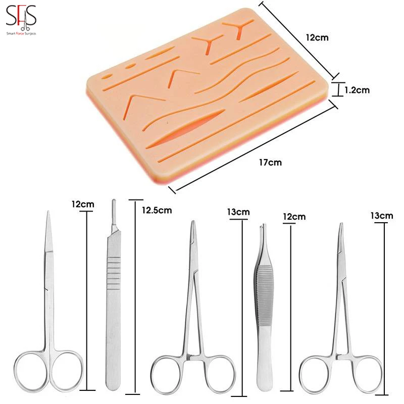 kit de suture premium Students Practice Suture Kit with Suture Training Skin Pad