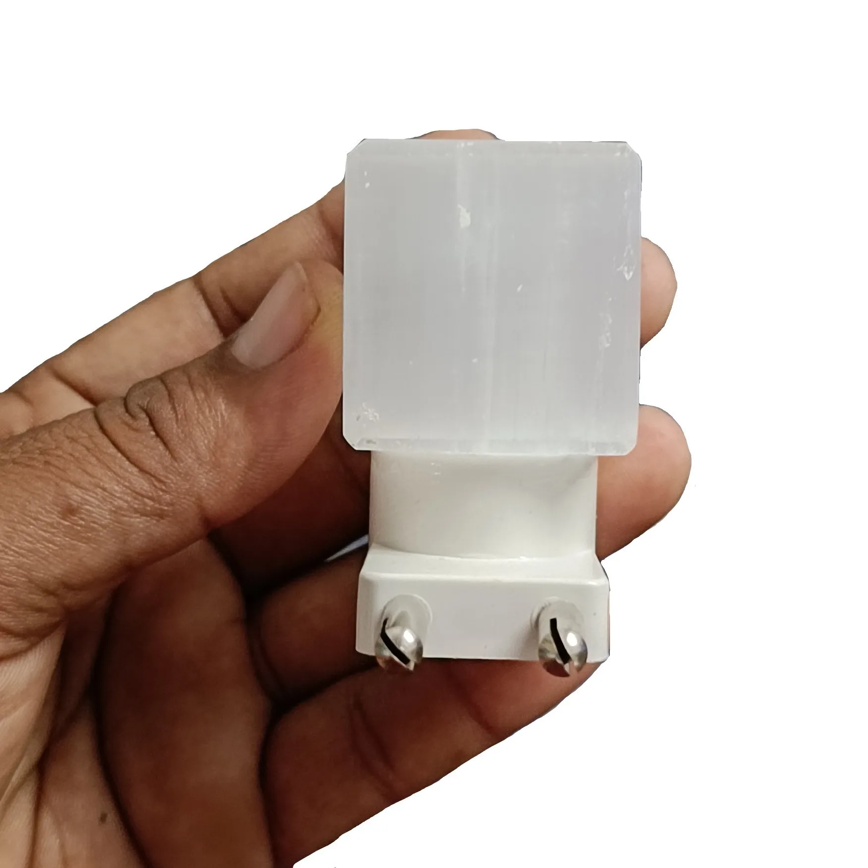Natural crystal cube selenite lamp healing crystal lamp specimen Led Night Lamp With Plug crystal stone for home decoration