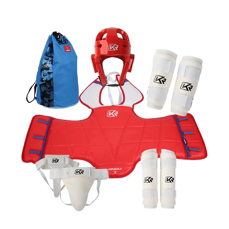 taekwondo martial  arts  wushu kung fu MMA boxing helmet chest guard shin guard  body protector chest guard PU protectors sets