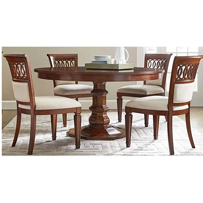 Antique Rustic Dining Table carved dining table teak Acacia Vietnam Table dining sets Antique 6 chairs wooden carved furniture