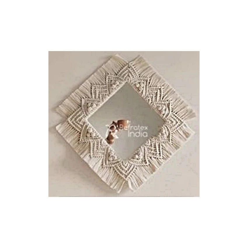 Classy look wall hanging square shape cotton Rope Made Macrame at Wholesale Price from indian manufacture