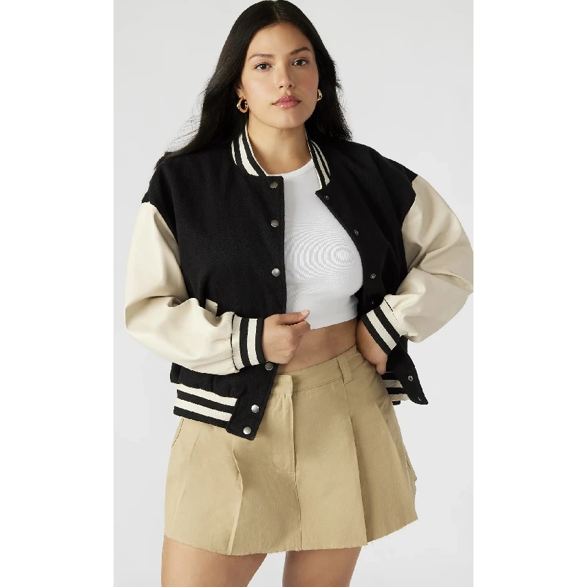 Wholesale Custom Logo Baseball Varsity Jacket Women High Quality Women Varsity Jacket Fall Varsity Jackets