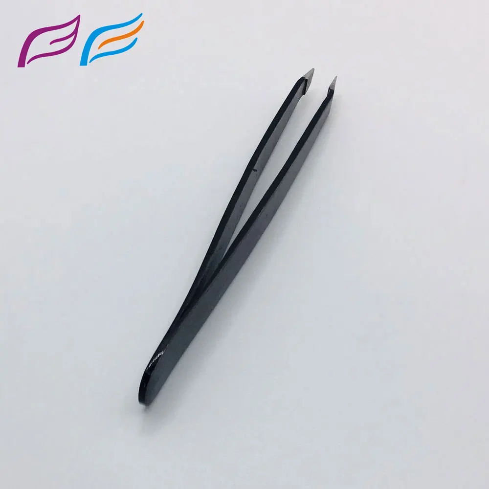 Wholesale Slanted Tweezer Eyebrow Best Brow Tweezers for Ingrown Hairs with custom logo packaging and colors