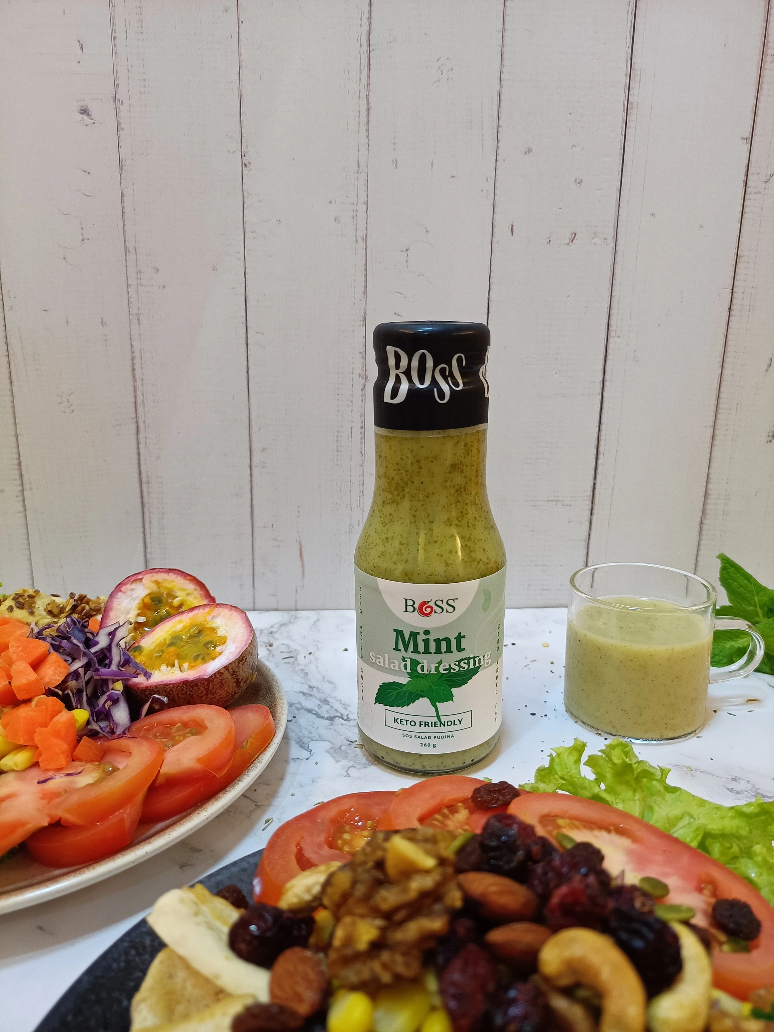 Most popular Wholesale Preservatives free OEM mint salad dressing factory price 270g Halal sauce for Dipping