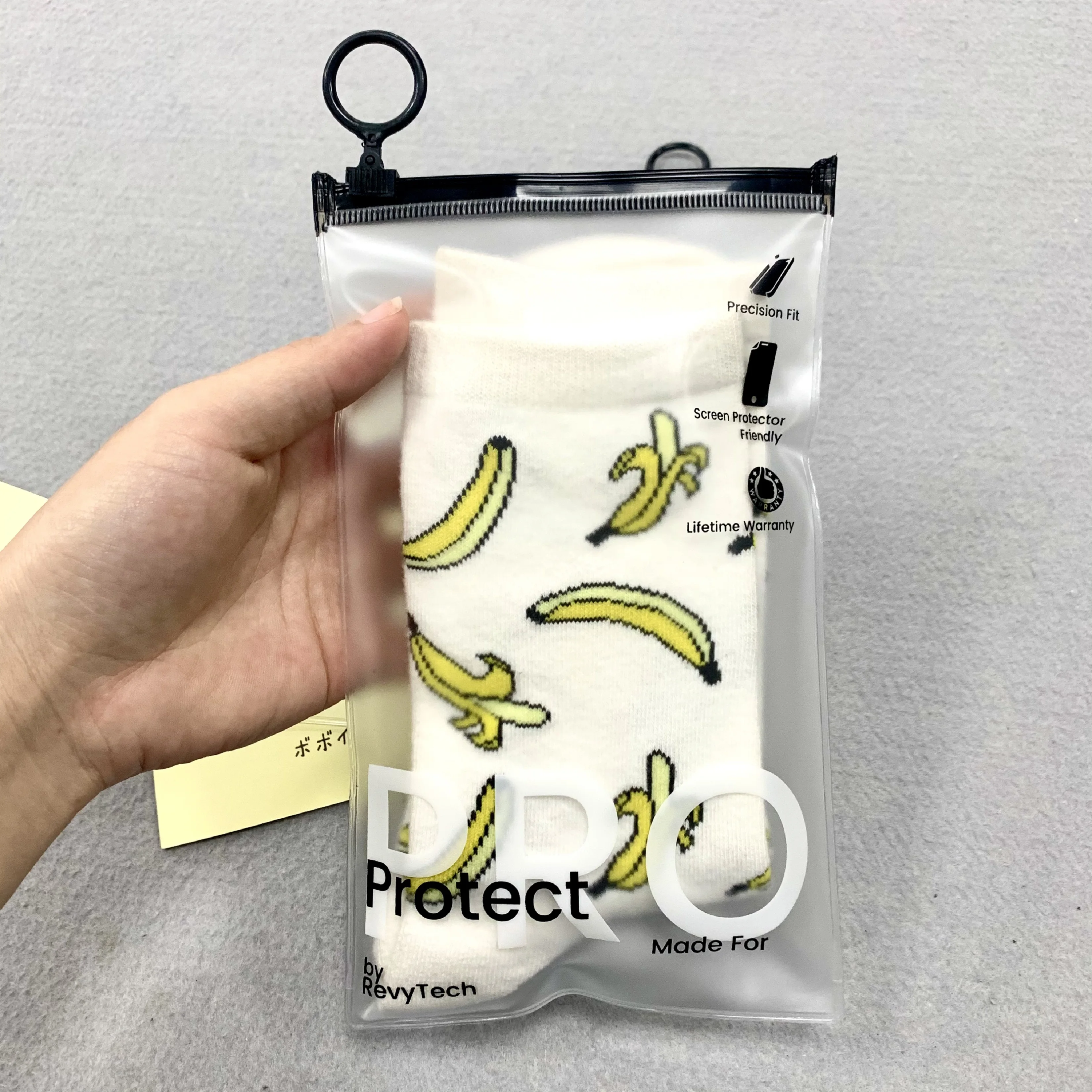 Custom printed Zipper Pouch frosted ziplock Packaging Bag For Phone case/ Socks Packaging Frosted Ziplock Bag