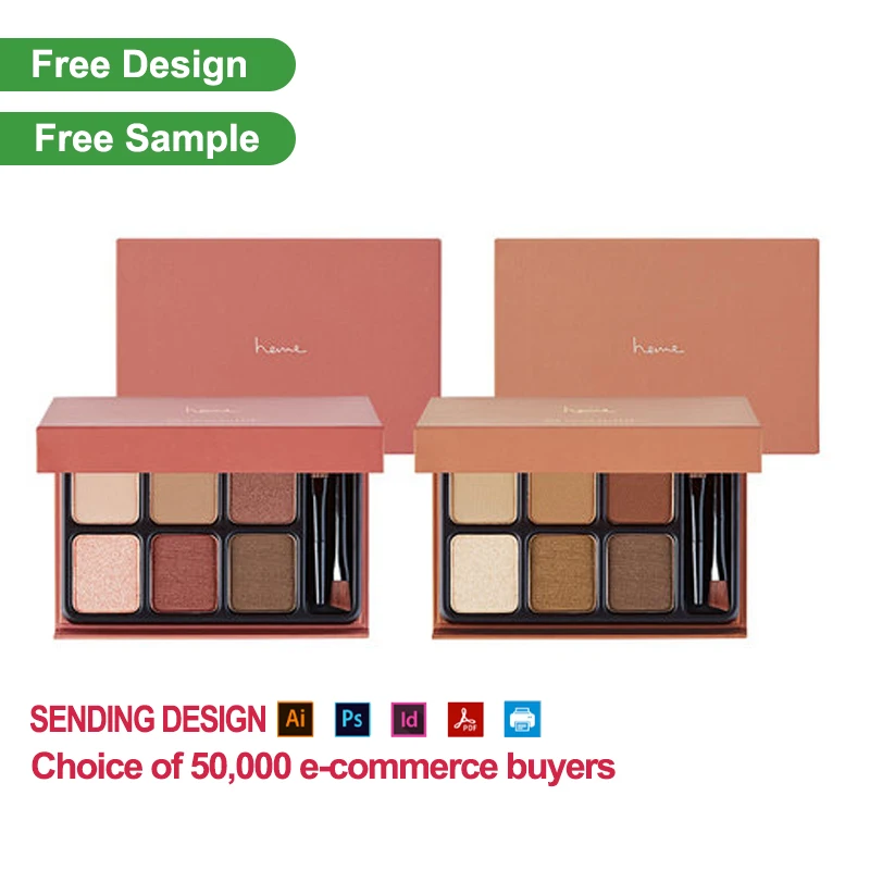Hot Sale Luxury High quality magnetic makeup book high pigmented empty custom logo eyeshadow palette box