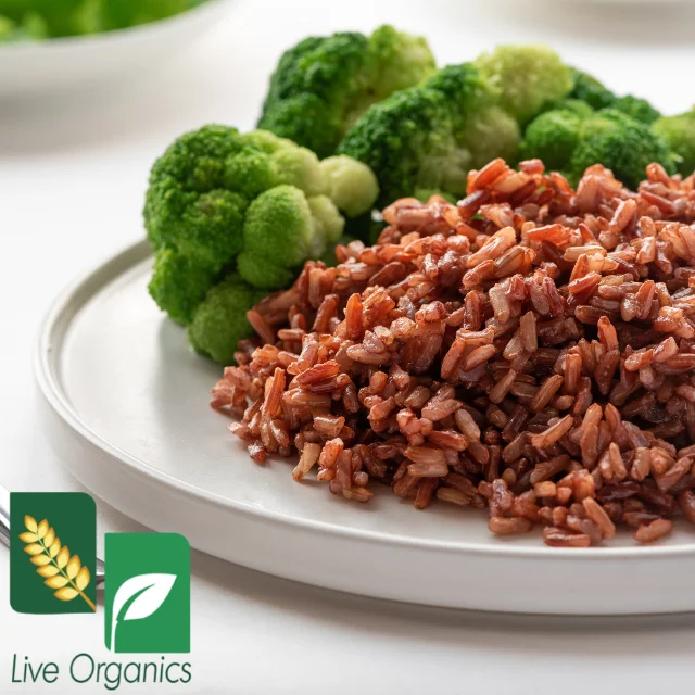 Red Rice Whole Grain Red Rise Grown in India Ethically Sourced from Assam Organic & Natural