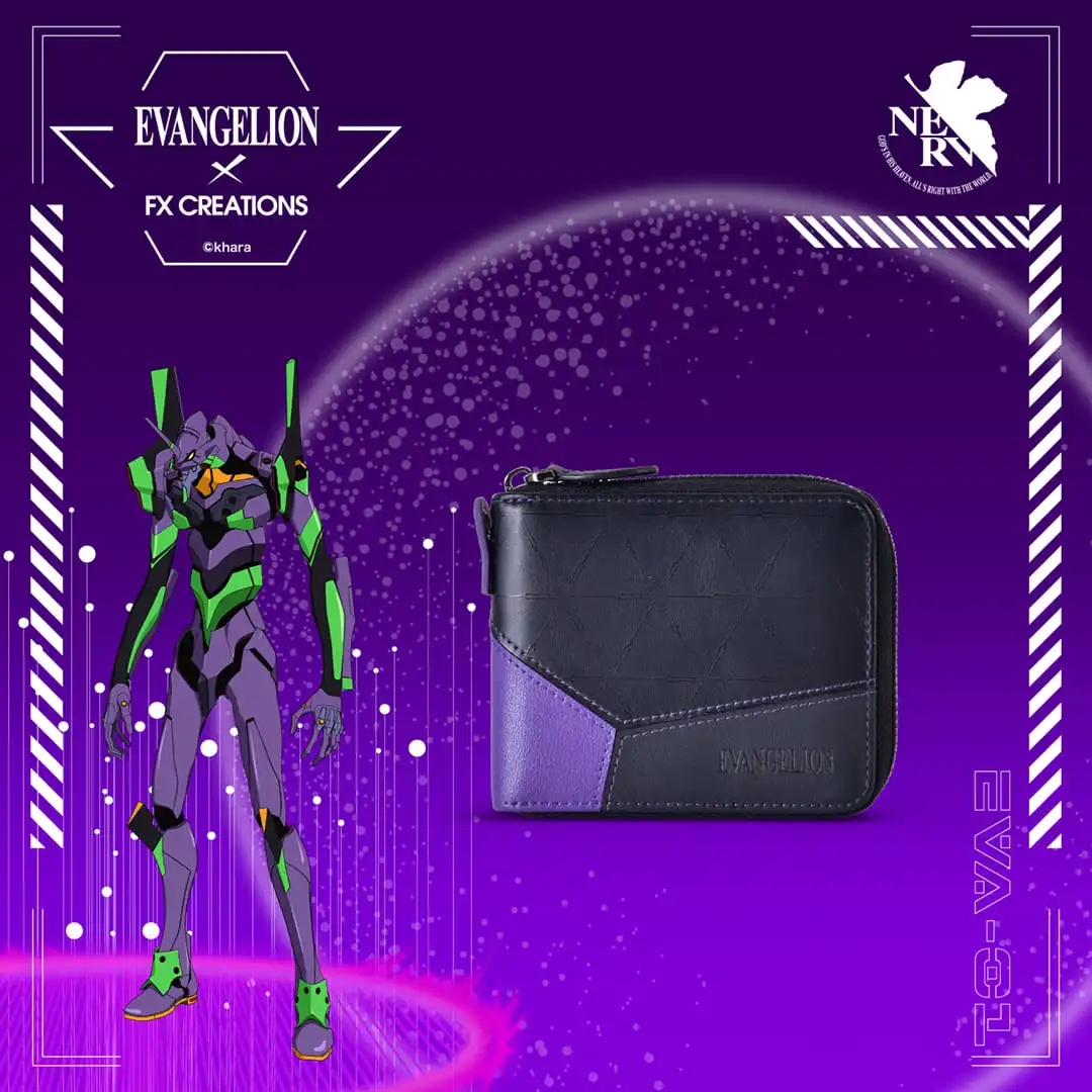 2024 новый дизайн высококачественный держатель для карт Evangelion Unit-01 кожаный кошелек на молнии в японском стиле аниме мультяшный