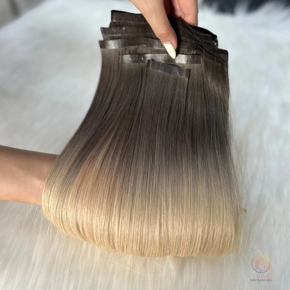 Hot Selling Vietnamese Virgin One Donor Hair Wholesale Human Hair Extensions Clip Ins High Quality Seamless Hair Extension