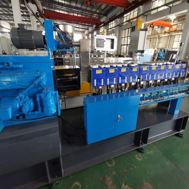Color Masterbatch Compounding Extrusion Line Compounding Extrusion Line Plastic Granule Raw Material Machine
