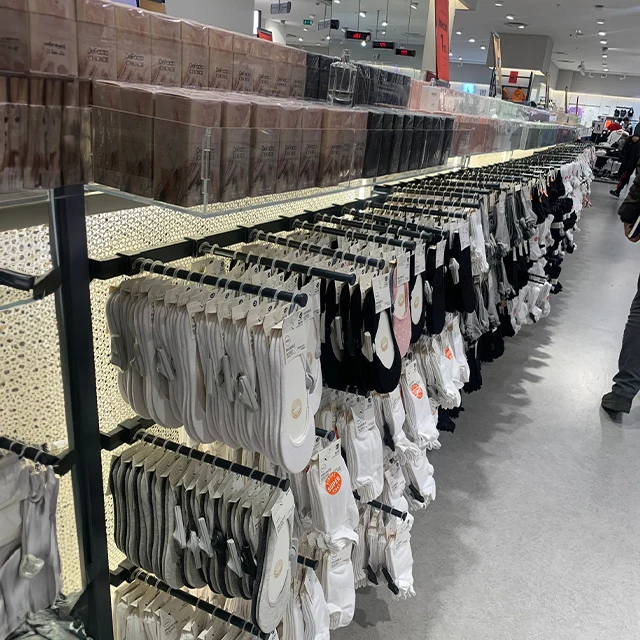 Custom Logo High Quality Modern Store Rack Display for Socks Stand with Wire Hook Holder for bags from Turkey