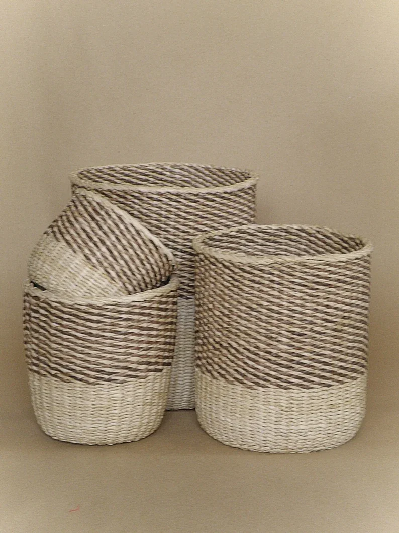 High Quality Natural Wicker Set PaperStorage Basket For Laundry Clothes OEM Customized Handmade in Vietnam Wholesale