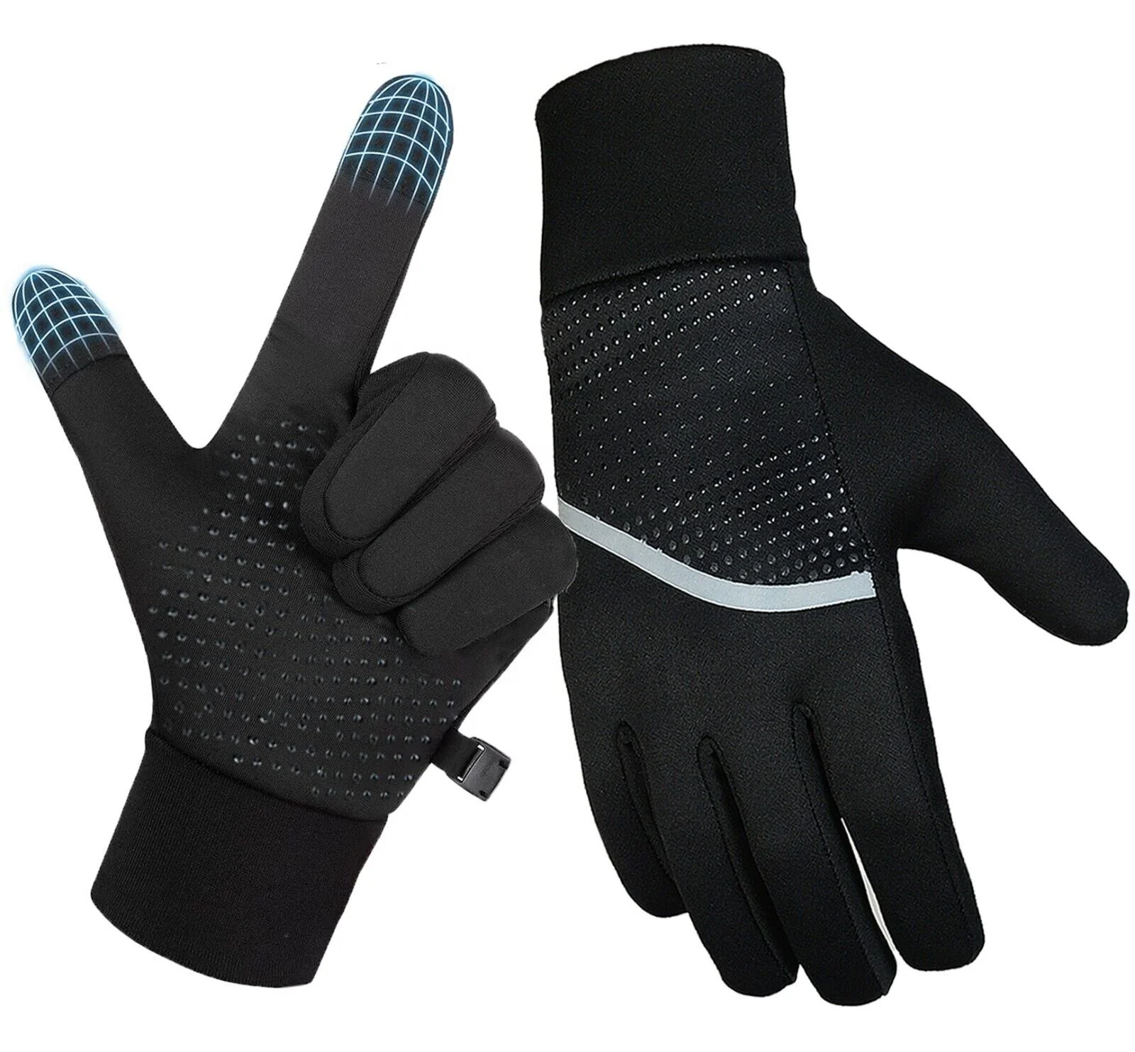 Custom Best Selling High Quality Winter Men Deerskin Leather Gloves Soft Fashion Velvet Black Gloves for Men and Women