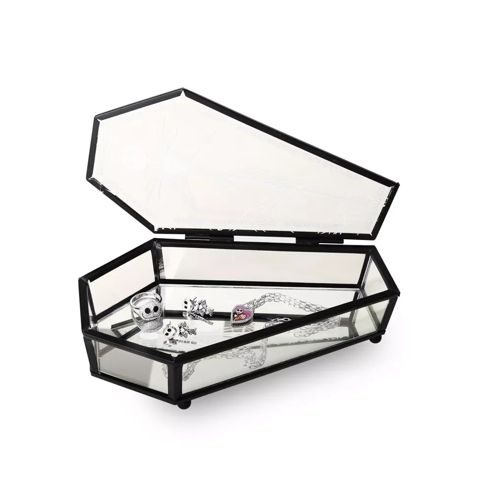 Modern Home Decorative Jewelry Box Table Mirror with Gold Rim Mini Drawers Elegant Women Dressing and Accessories Storage Box