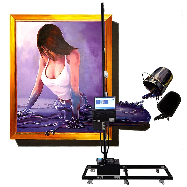 2024 New Chinese Industrial Grade 4000mm i8 Plus 2M Wall Printer 7-Color Inkjet with A1 & A5 Print Dimensions Home Retail Use