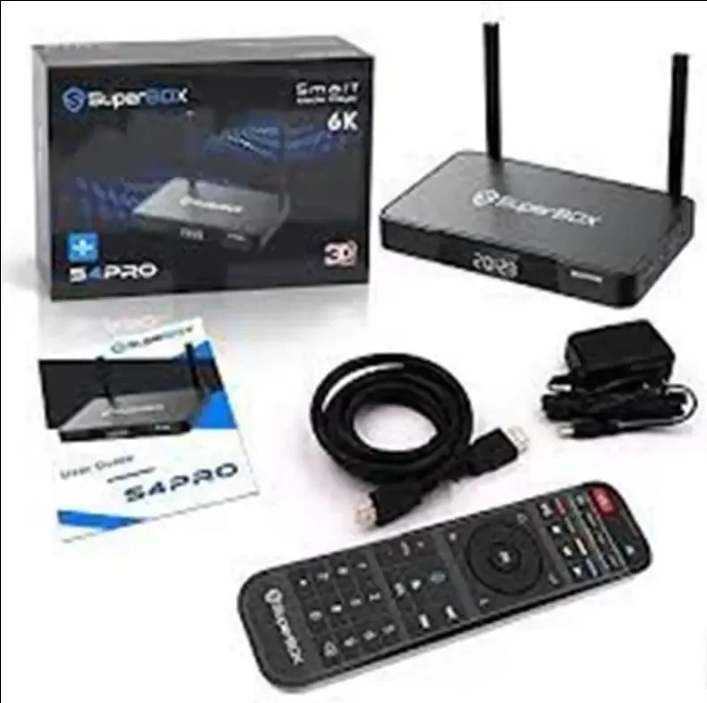Ready to Ship 2023 Latest Super Box S4 PRO TV Box with Voice Remote