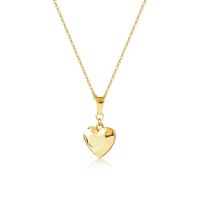 PCX Jewelry 18k gold necklace Wholesale oro genuine gold Au750 heart pendant lover women necklace 18k solid gold