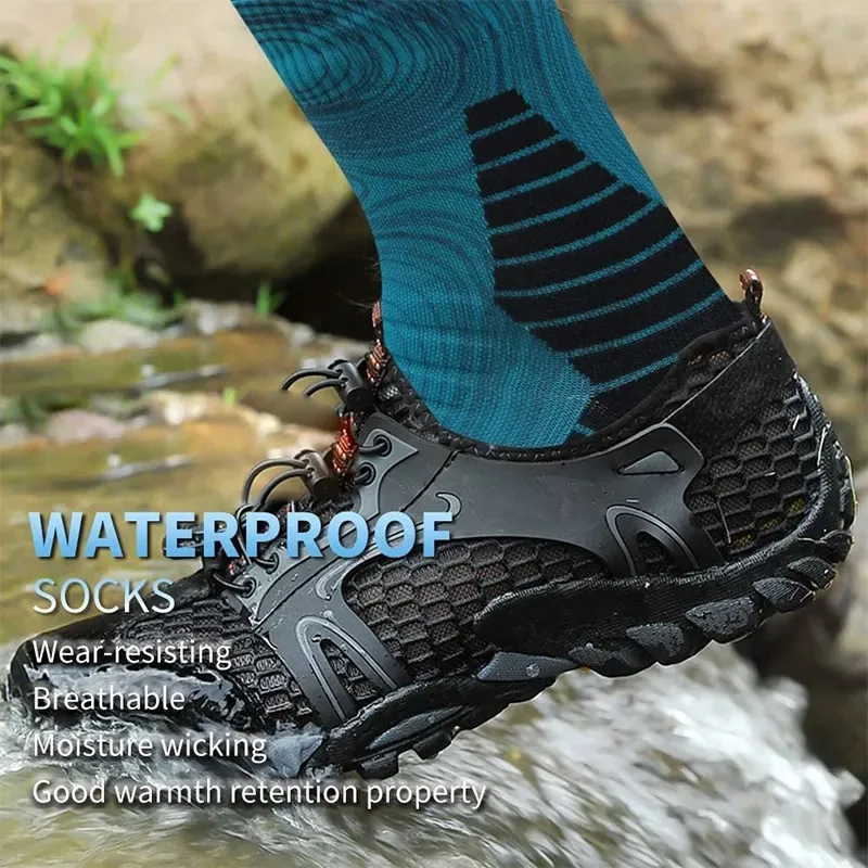 Waterproof Breathable Seamless Men Women Cycling Running Athletic Sport Custom Pattern Waterproof Socks