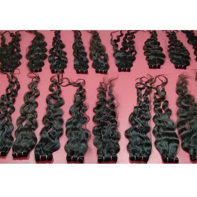 Selling Virgin Hair Raw Indian Human Hair Weave Bundles Straight Wavy Wholesale Vendors 100% Remy Natural Color
