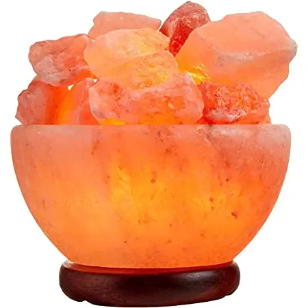 Nautical Art Style Himalayan Salt Fire Bowl Crystal Lamp Carved Best Decorative Firebowl