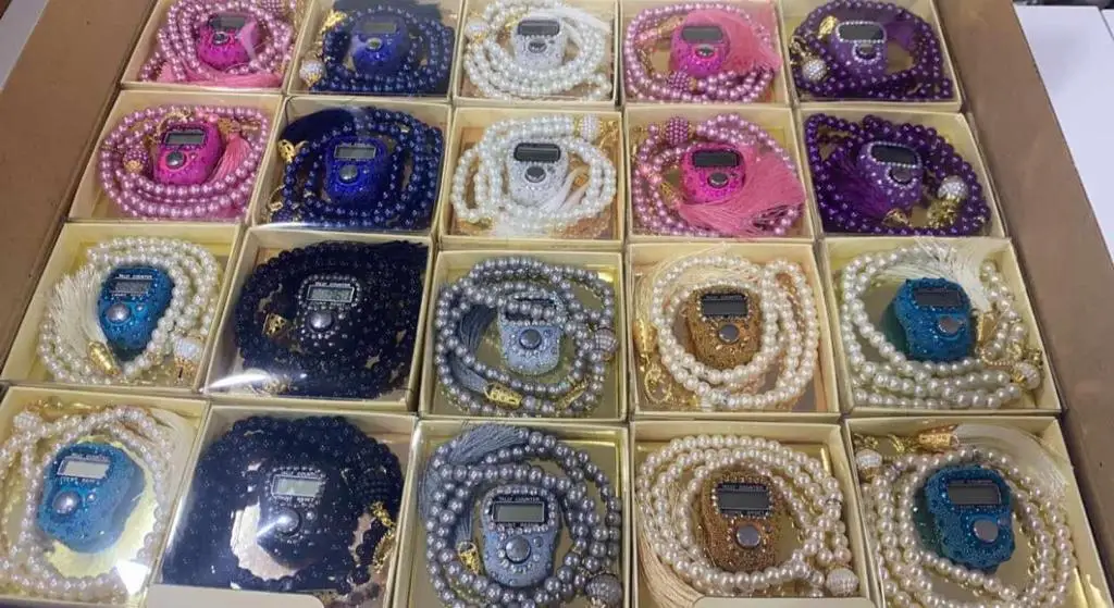 Misbaha Electronic Counter Tasbih Gift Set Digital Tasbeeh Rosary Muslim Ramadan Islamic Gifts Muslim Eid Box Customized Allah