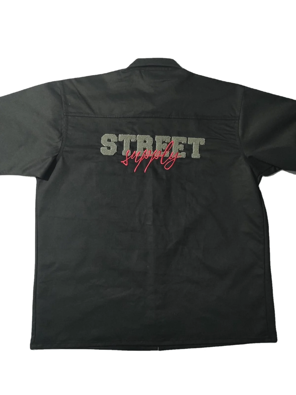 Wholesale OEM new  Arrival Black Cotton Made Custom Workwear Working Uniform Dicki Suits New Short Sleeve 2 Piece Mens set