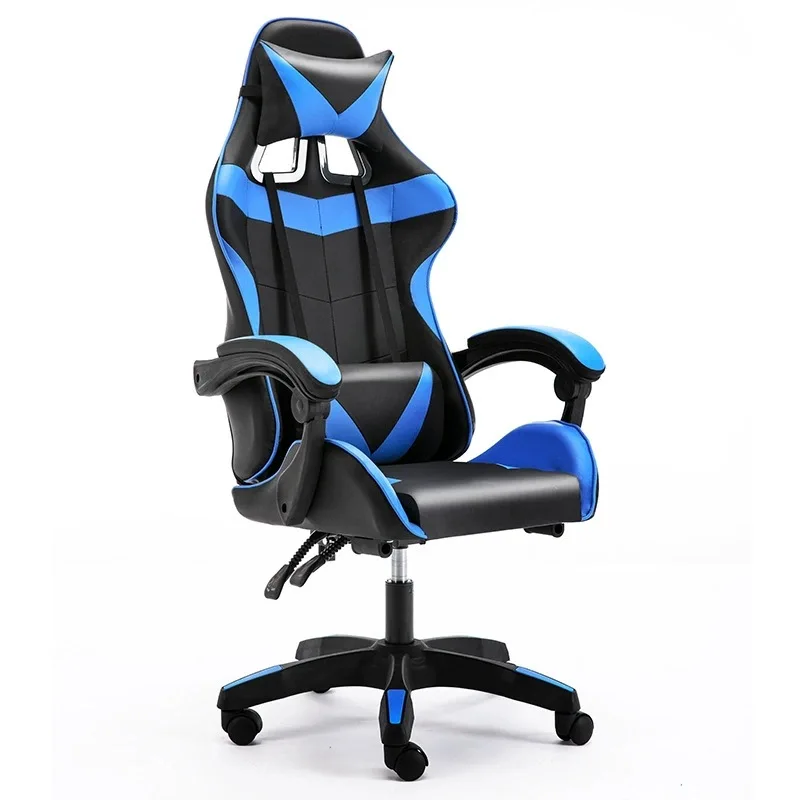 Modern PU Leather Big Rotating Swivel Rolling Gaming Visitor Office Racing Chair With Soft Pad
