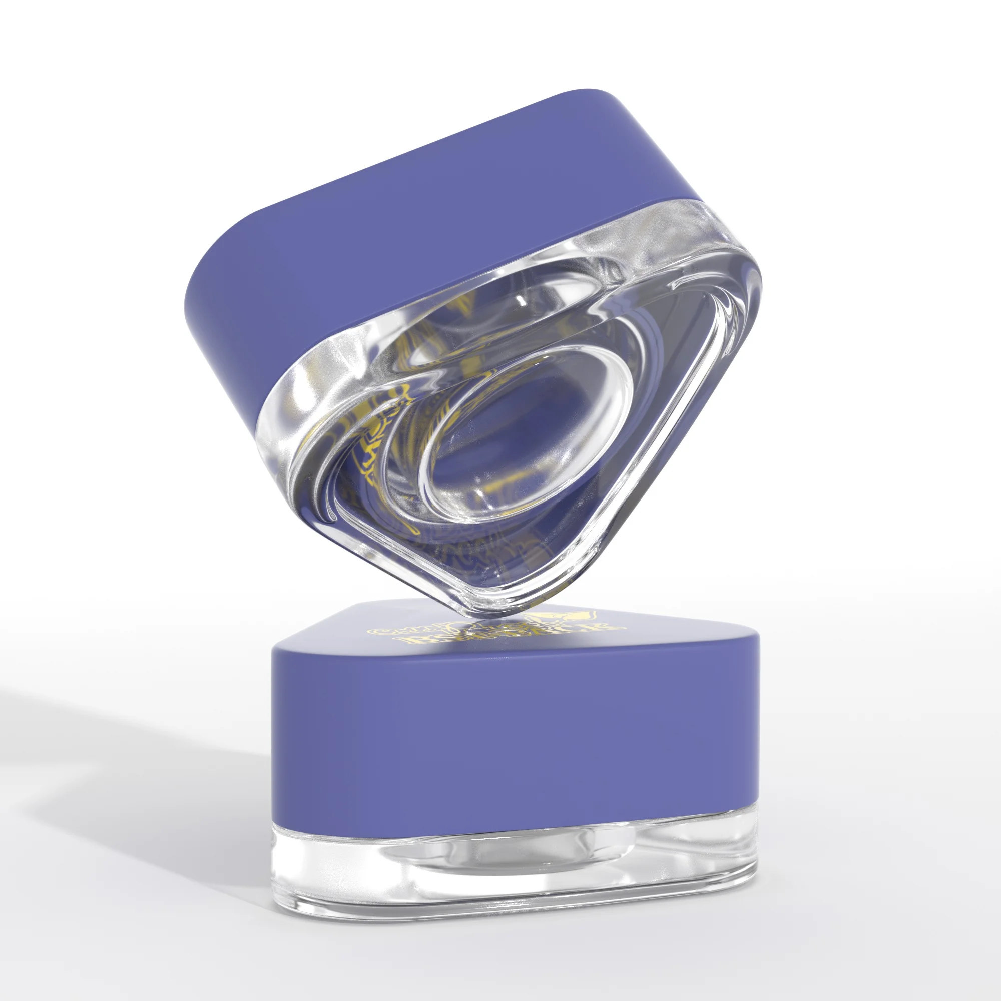 Mini glass jar 3g 5g 7g 9g black uv round metal clear concentrate glass jars Wax rosin jars with Black lid