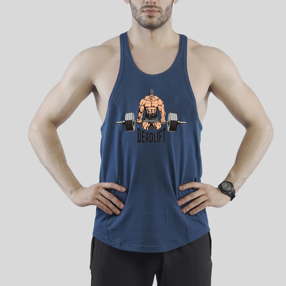 Muscle Sports Fashion Brand Tank Top Male Brother Sleeveless T-shirt Running Training Loose And Quick Drying Fitness Suit