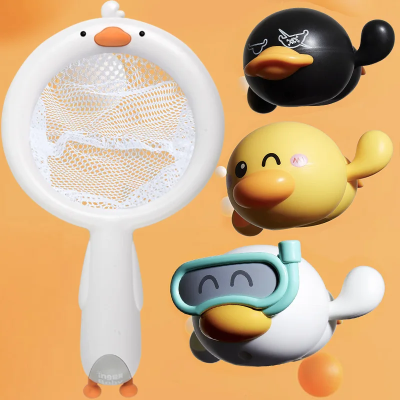 Новинка 2022 Лидер продаж летняя детская Ванна плавающие заводные утки милые игры для бассейна набор водных игр Игрушки ванны детей