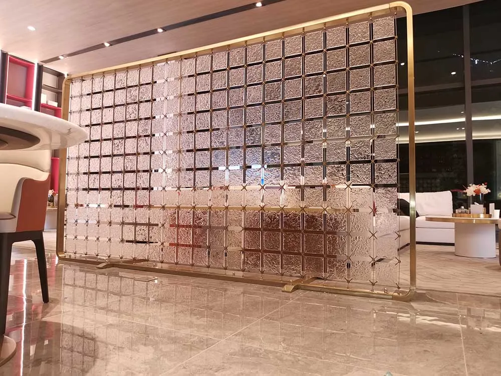 Hotel Custom Acrylic Metal Room Divider Screen