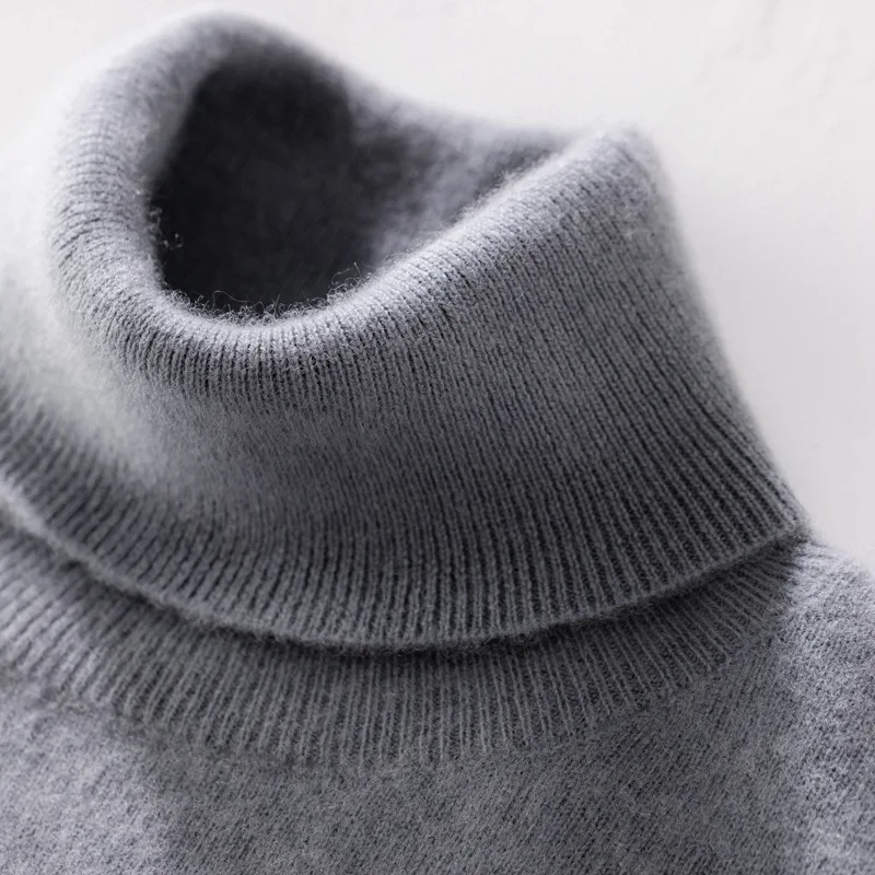 Winter turtleneck pullover loose plus size wool knitted long sleeve solid color bottoming shirt women wholesale cashmere sweater