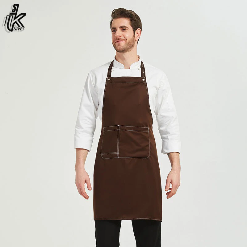 Хорошее качество однотонная кухонная форма шеф-повара фартук для ресторана