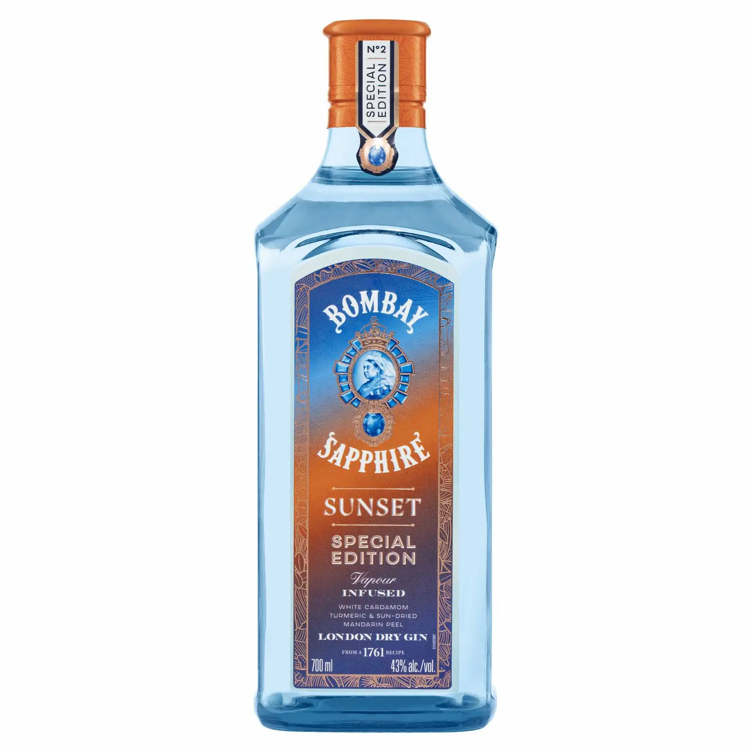 Bombay Sapphire Special Edition Sunset Gin 700ml Premium Quality London Dry Gin Bombay Sapphire with Corn and Juniper for Sale