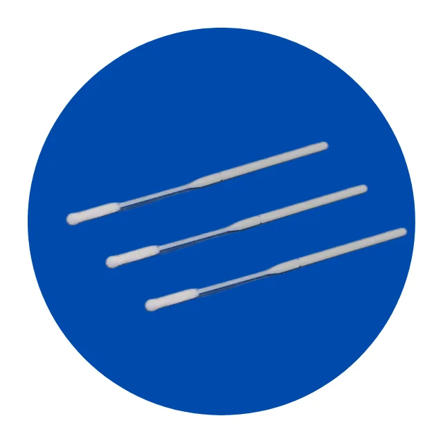 Medical  DNA Specimen Collection Sterile Nasopharyngeal Nylon Flocking Swab For Flu Rhinitis Respiratory Tract Infection Testing