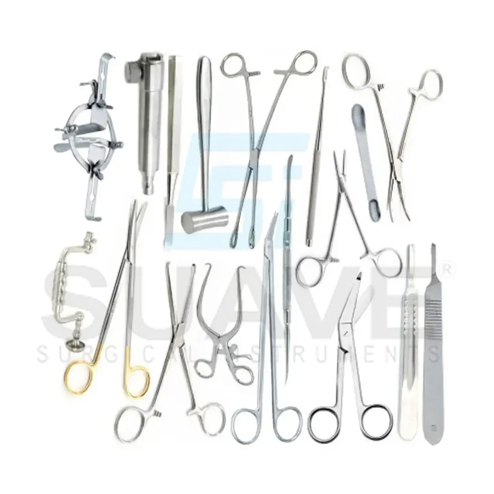 High Quality Surgical Set for Hospital Tool Kit Instruments Plastic Surgery of 18 by SUAVE SURGICAL INSTRUMNETS