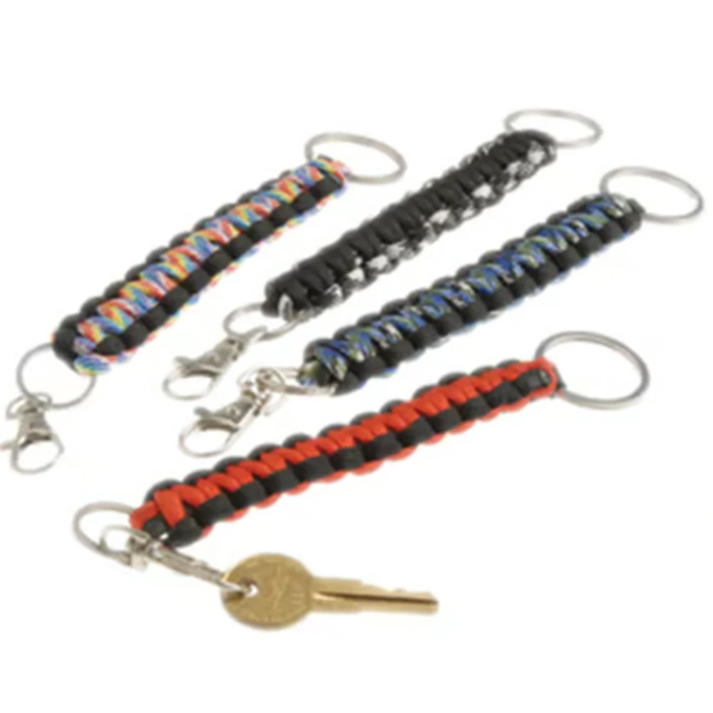 Gift Key Chain Para Cord Keychains For Kid Gift Paracord Keyring Survival  Woven Key Chain para cord Keychain 4 Assorted Styles