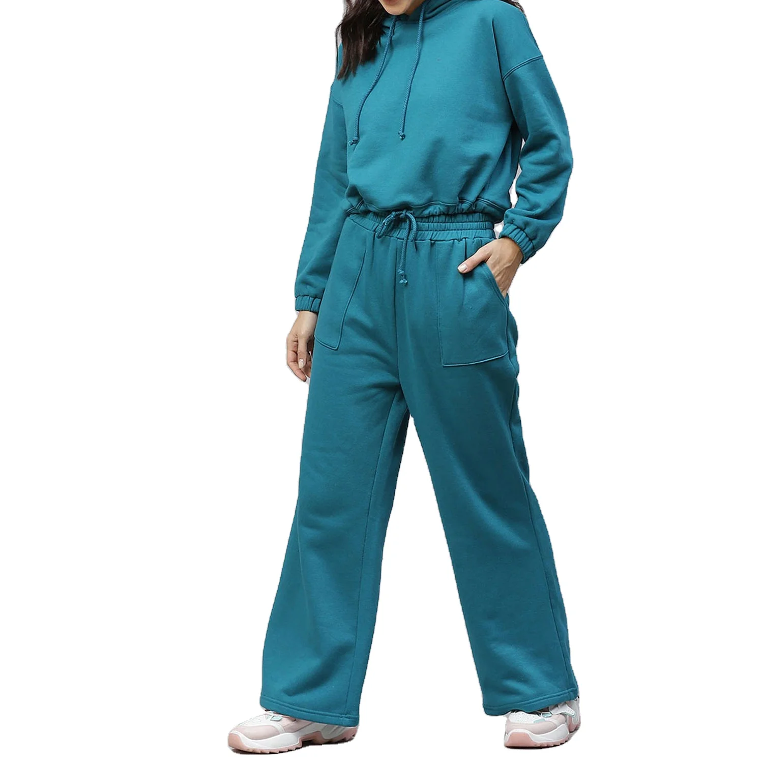 2024 Fall Winter Sweatsuit Tracksuit Cotton Two Piece Set Womens Pants Set For Women Joggers Stacked Track
