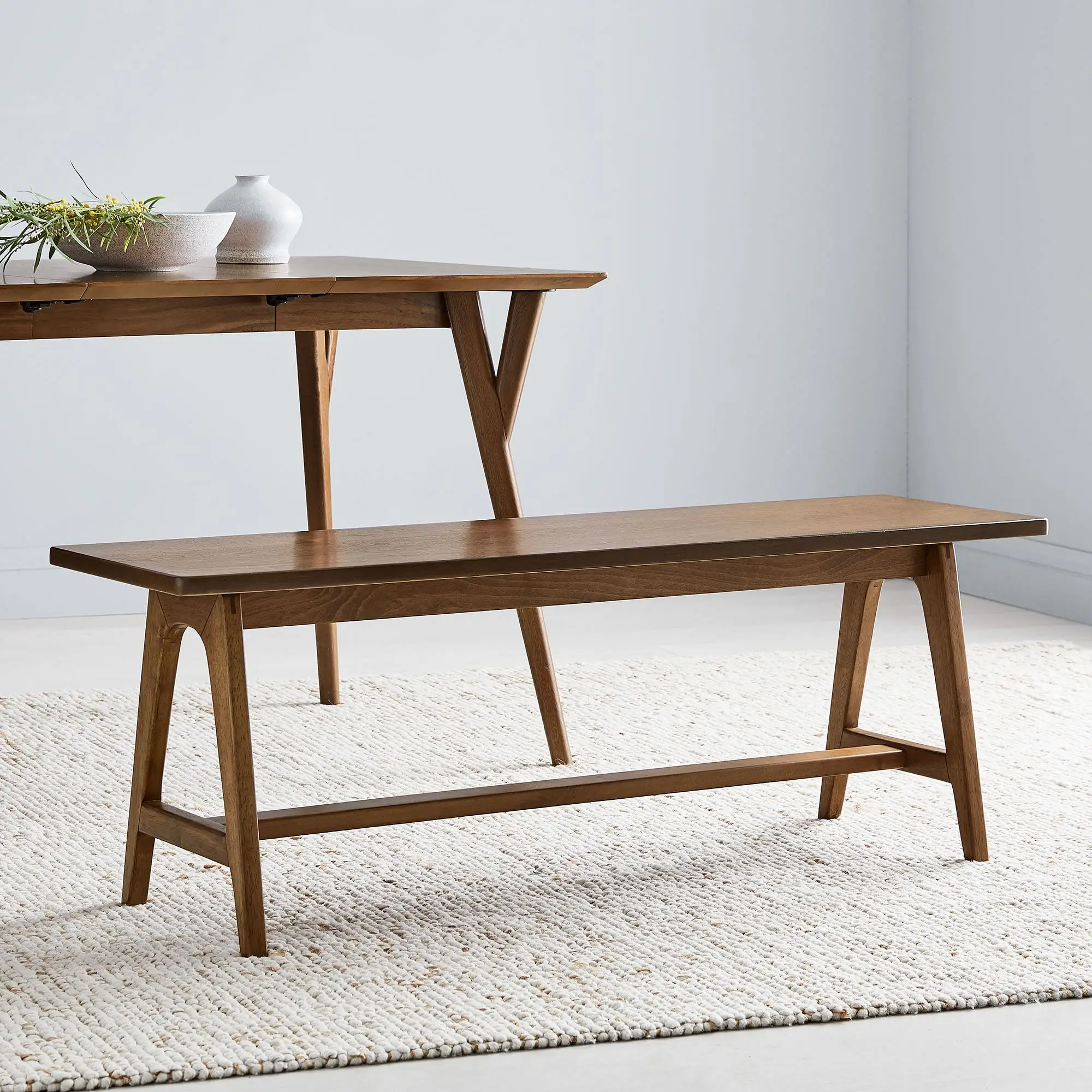 Wooden Dining Bench Natural Wood Color Solid Wood Bench Dining Room Furniture Modern Piece Package Kitchen Bedroom Furniture