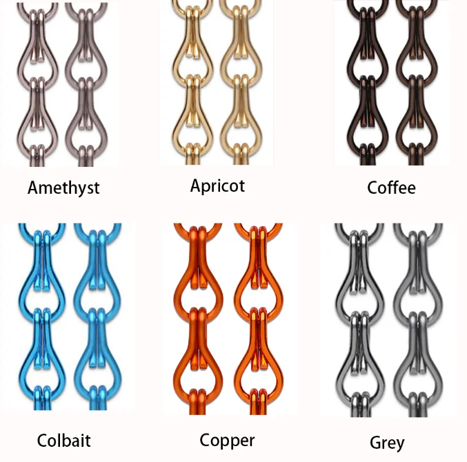 Popular beautiful decorative wire mesh stainless steel woven chain link ring wire mesh aluminum alloy screen for curtain wall