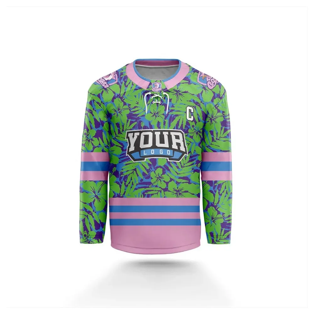 100%  polyester sublimation printing Best Quality Men Ice Hockey Jersey custom ice hockey jersey OEM custom made Jersey For men
