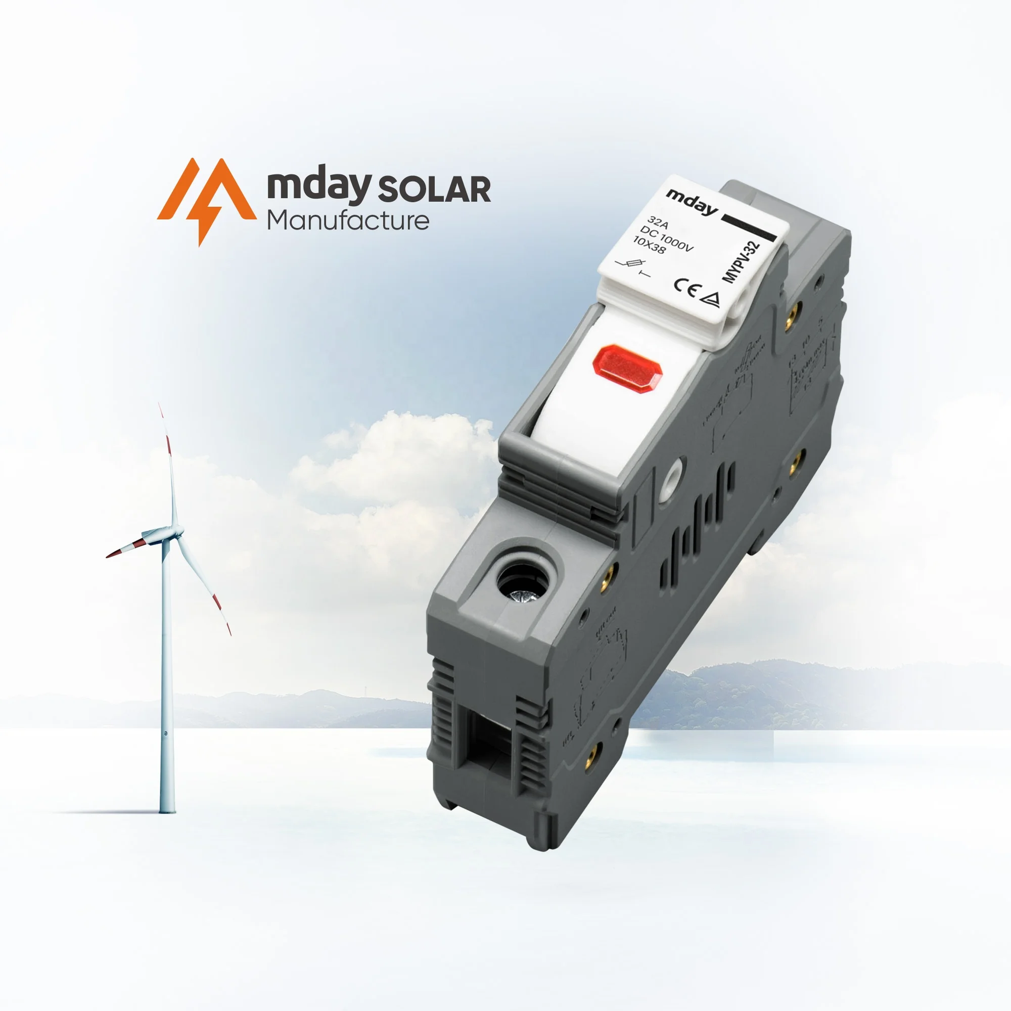 High quality plastic fuse holder 1000V 10*38mm core dc fuse solar