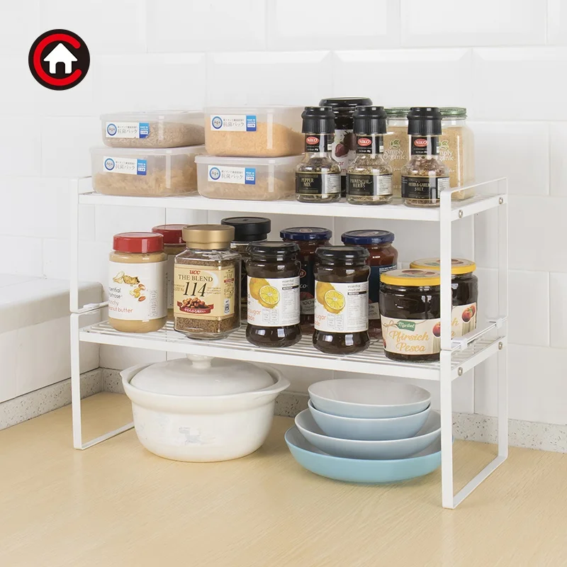 High Quality Multifunctional Space Saving Large Countertop Organizer Rack Kitchen Cabinet Shelf Storage Rack