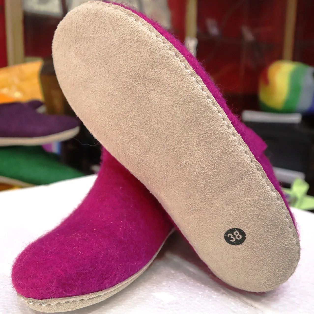 Handmade Unisex Shoes For Men and Women Wool Felt Shoe with Rubber Sole