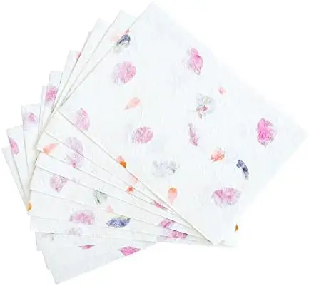 Handmade Flower Paper A4 ,A5 ,A6 Customized Size Sheets 70 Cm X 100 Cm Paper Colorful Flower Paper Export Quality in 2024